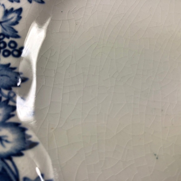 English Staffordshire Sterling Meakin Blue Vine Bread & Butter set of 4 plates - Picture 6 of 12